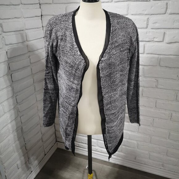 Selection Ladies Size Medium Black & Grey Straight Fit Open Cardigan - Picture 1 of 7